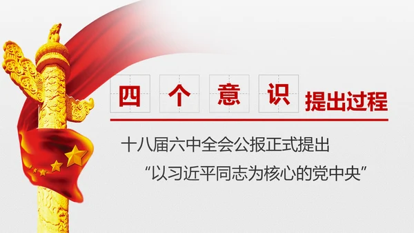微党课增强四个意识两学一做学习PPT模板
