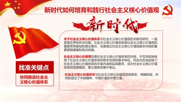新时代培育社会主义核心价值观PPT模板