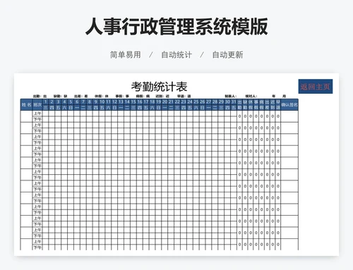 人事行政管理系统模版
