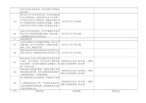 涉氯、涉氨及煤气站的企业专业检查表.docx