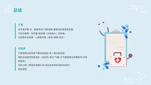 蓝色浅色卡通插画肥胖患者的麻醉管理动态PPT世界防治肥胖日