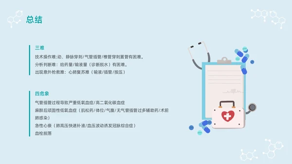 蓝色浅色卡通插画肥胖患者的麻醉管理动态PPT世界防治肥胖日