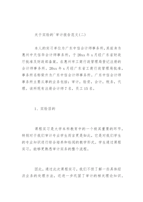 实验的审计报告.docx