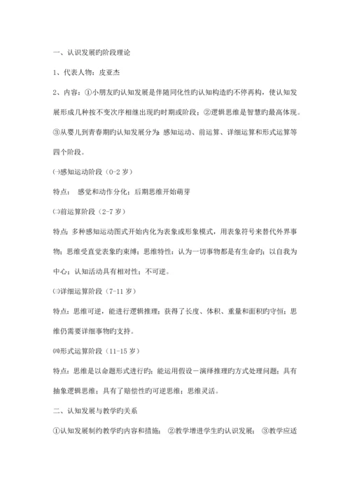 2023年教师招考教育心理学知识点总结.docx