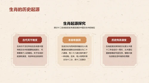 红色生肖狗中国风寓言解析PPT模板