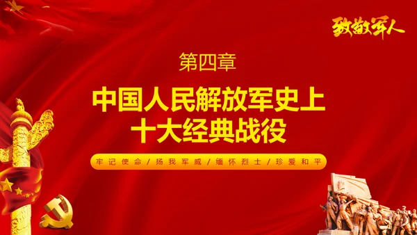 八一建军节致敬军人缅怀烈士通用PPT模板