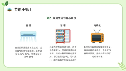 绿色插画节能宣传进校园节能宣传PPT课件节能宣传周