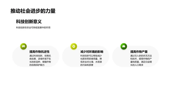 科技促农业可持续PPT模板