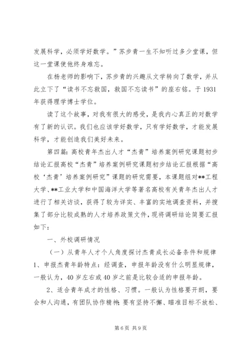 五四杰出青年汇报材料专题_1.docx