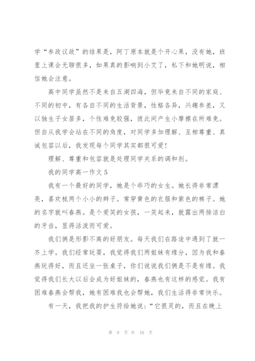 我的同学高一作文5篇.docx