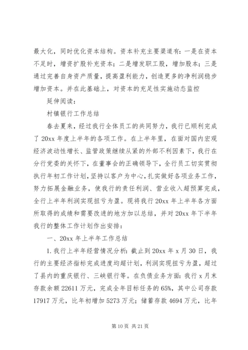 村镇银行工作计划及安排.docx