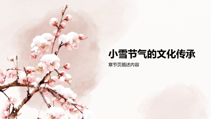 二十四节气小雪PPT模板