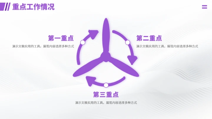 紫色年终总结工作汇报述职PPT模板