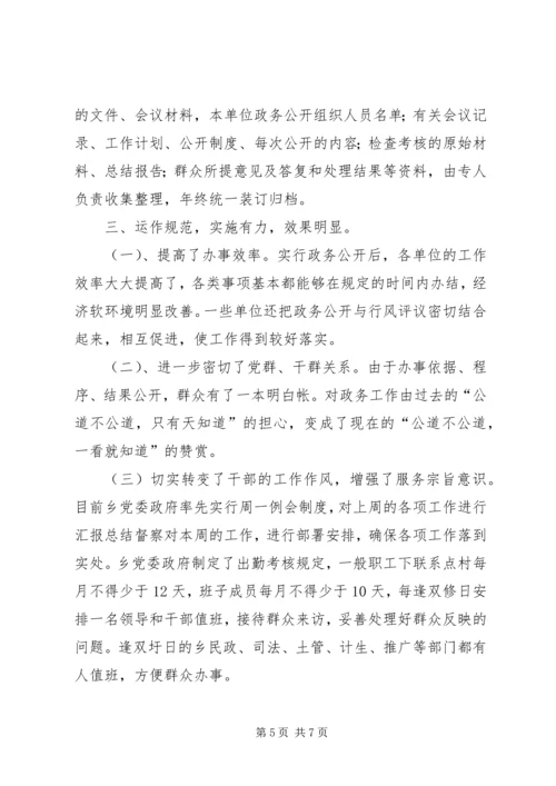 乡镇村务政务公开工作典型材料.docx