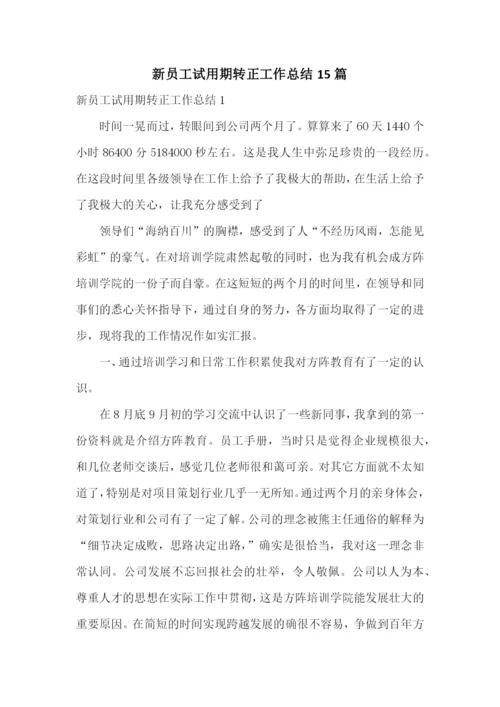 新员工试用期转正工作总结15篇.docx
