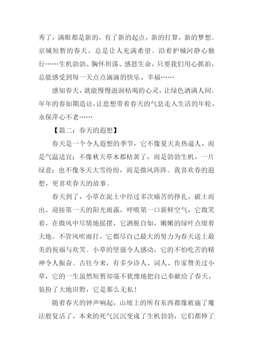 春天的遐想作文600字.docx
