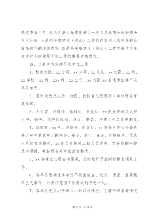 X局机关平安先进单位创建方案.docx
