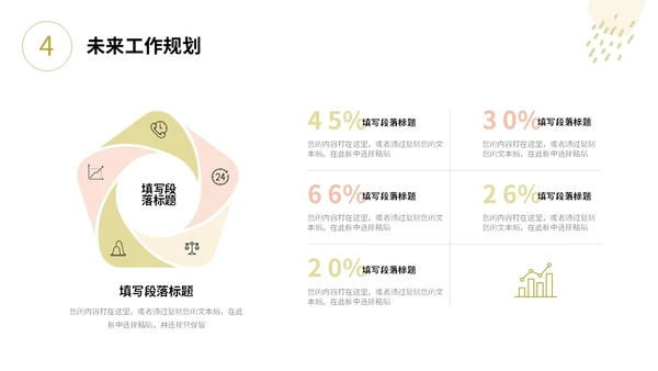小清新形状线条花草手绘简笔公司新员工转正答辩PPT