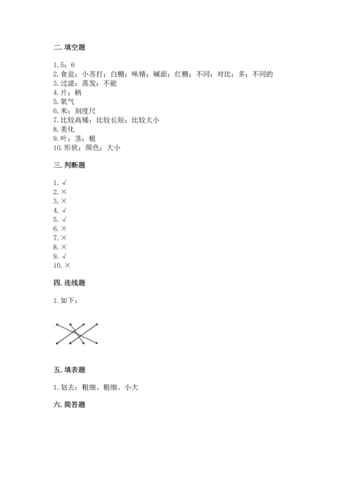 教科版科学一年级上册期末测试卷【研优卷】.docx