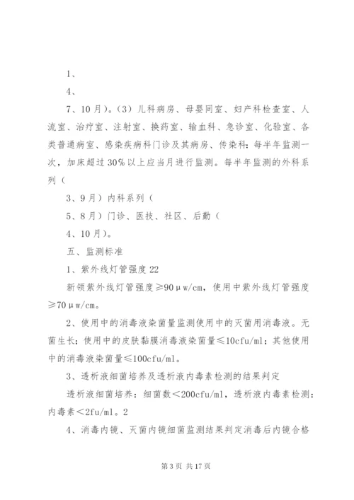 医院感染环境卫生学监测方案.docx