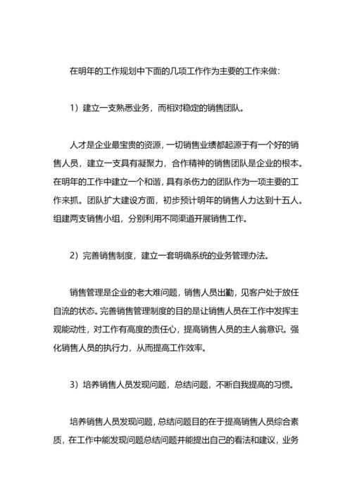 销售经理的年度工作总结及工作计划范文.docx