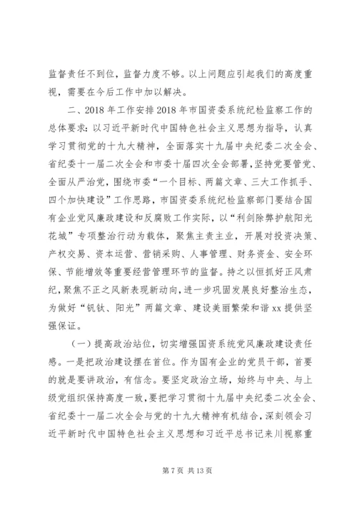 市国资委系统党风廉政建设工作会议报告.docx