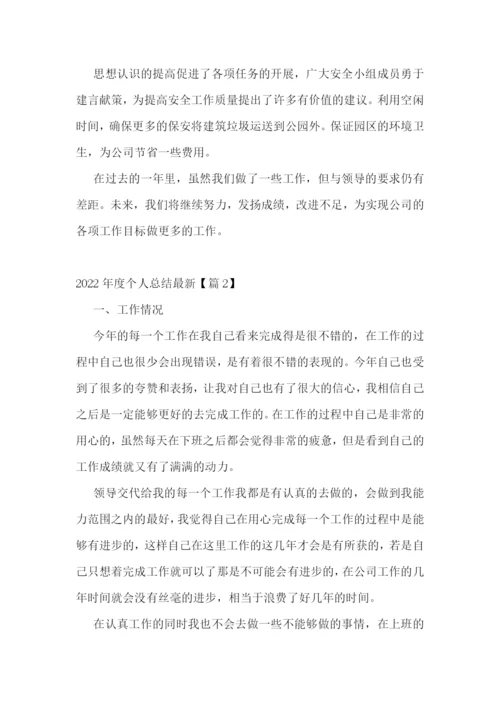 2022年度个人总结【最新10篇】.docx