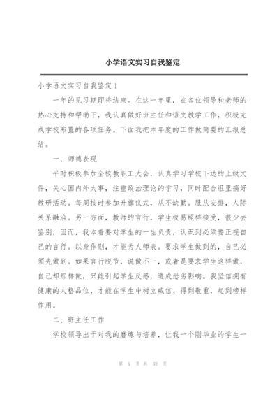 小学语文实习自我鉴定.docx