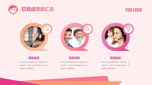 客服部经理年终工作总结汇报ppt模板