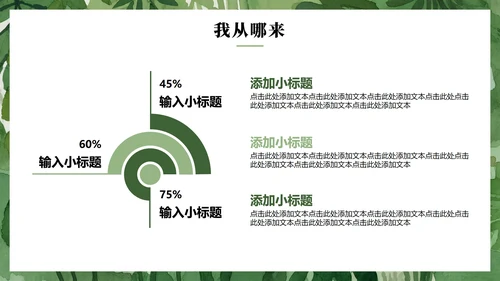 绿色手绘小清新新学期入学自我介绍PPT模板