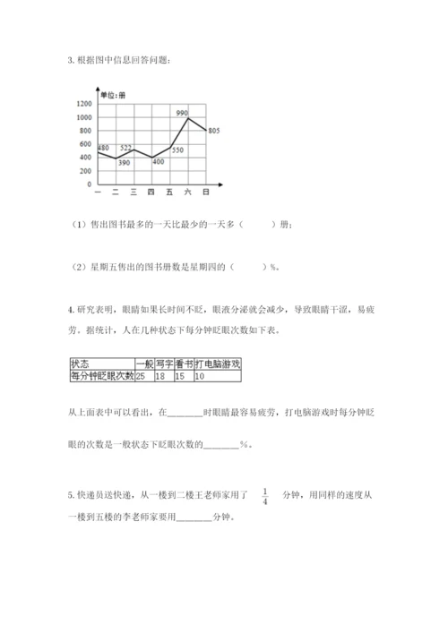 六年级上册数学期末测试卷含答案（考试直接用）.docx