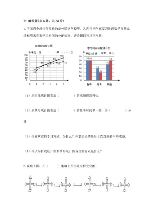 人教版五年级下册数学期末测试卷带精品答案.docx