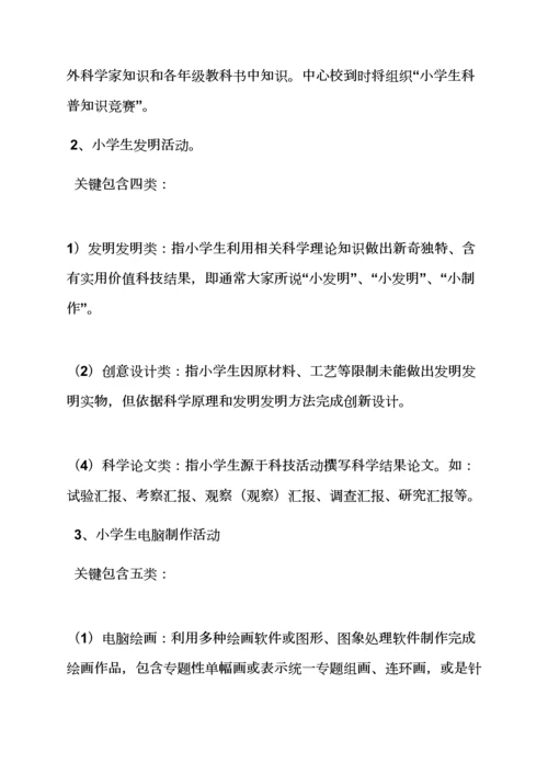 小学科技活动专项方案.docx