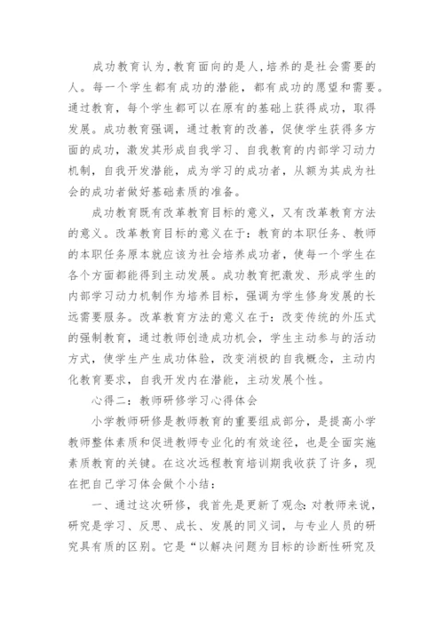 关于教师研修学习心得体会5篇.docx