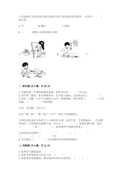教科版一年级下册科学期末测试卷【名师系列】.docx