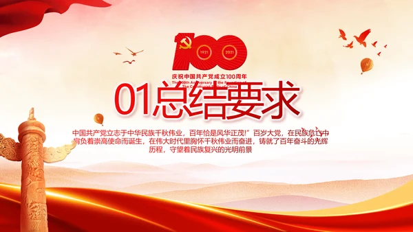 弘扬伟大建党精神2021七一讲话精神PPT