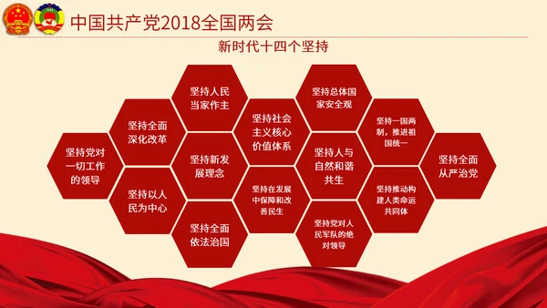 聚焦两会奋进新时代PPT模板