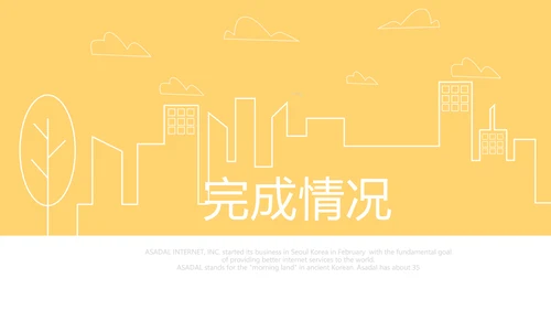 橙色创意城市剪影工作总结动态PPT