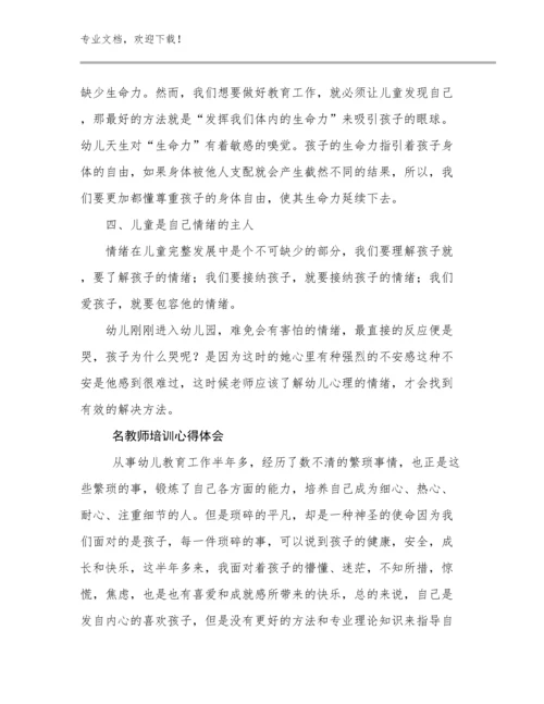 名教师培训心得体会范文29篇.docx