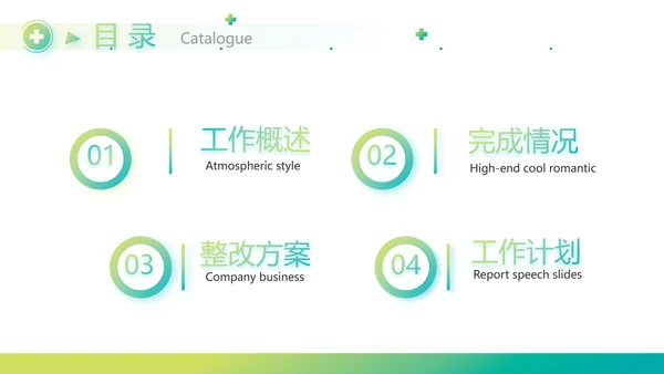 简约绿色医疗行业工作总结汇报PPT