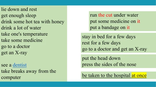 Unit 1 What's the matter? Section B Writing 课件