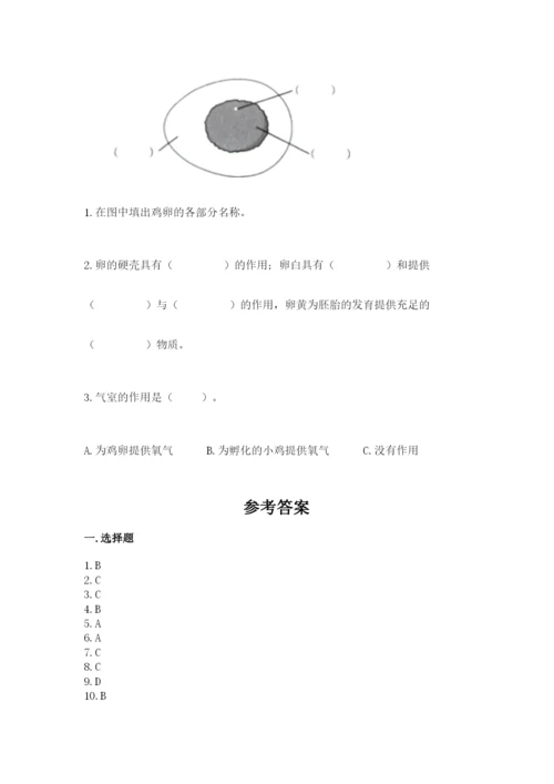 教科版小学科学三年级下册期末测试卷附参考答案（考试直接用）.docx