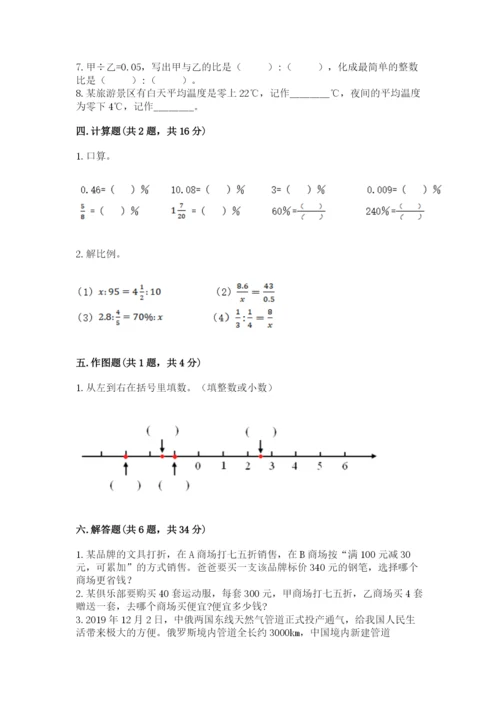 小学六年级下册数学期末卷及参考答案【考试直接用】.docx