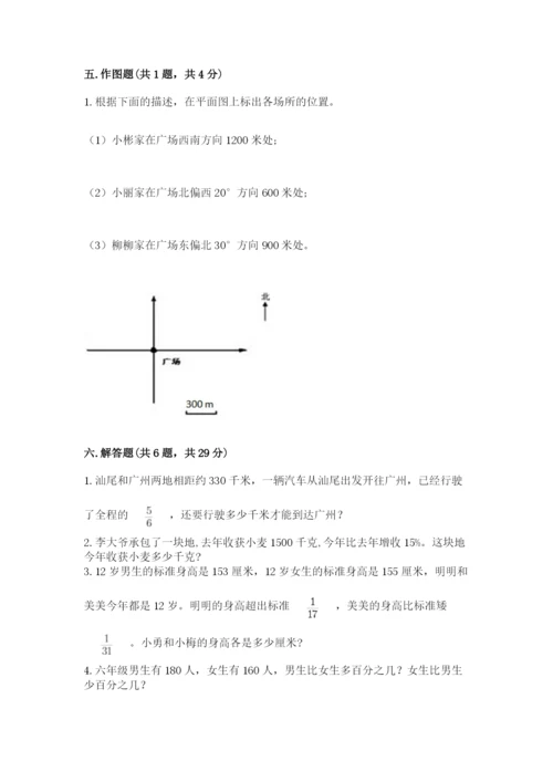 小学六年级上册数学期末测试卷附参考答案（典型题）.docx