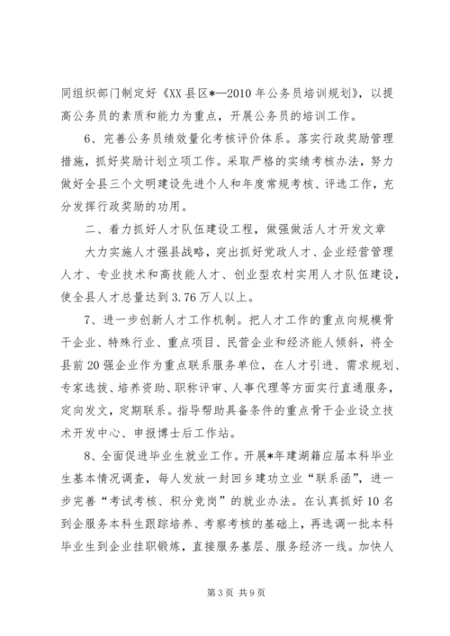 全县人事编制工作要点.docx