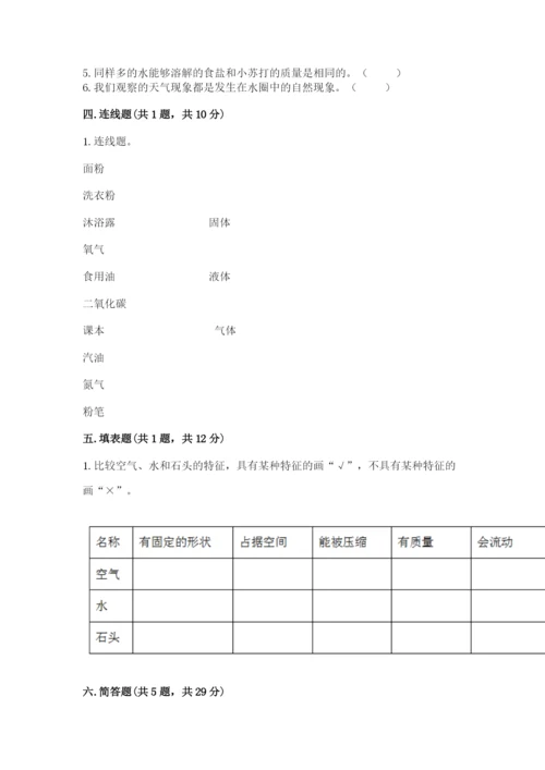 教科版小学三年级上册科学期末测试卷1套.docx