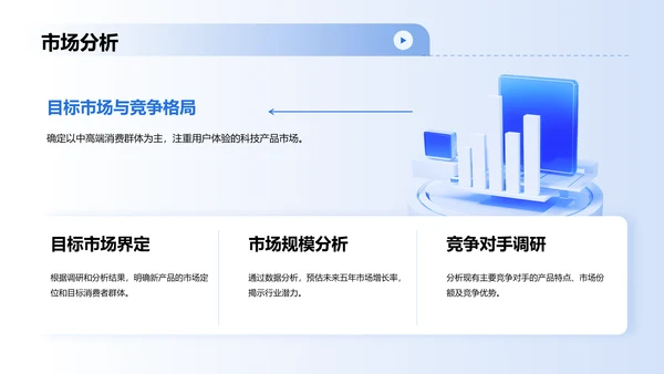 蓝色科技风科技风商业计划书PPT模板