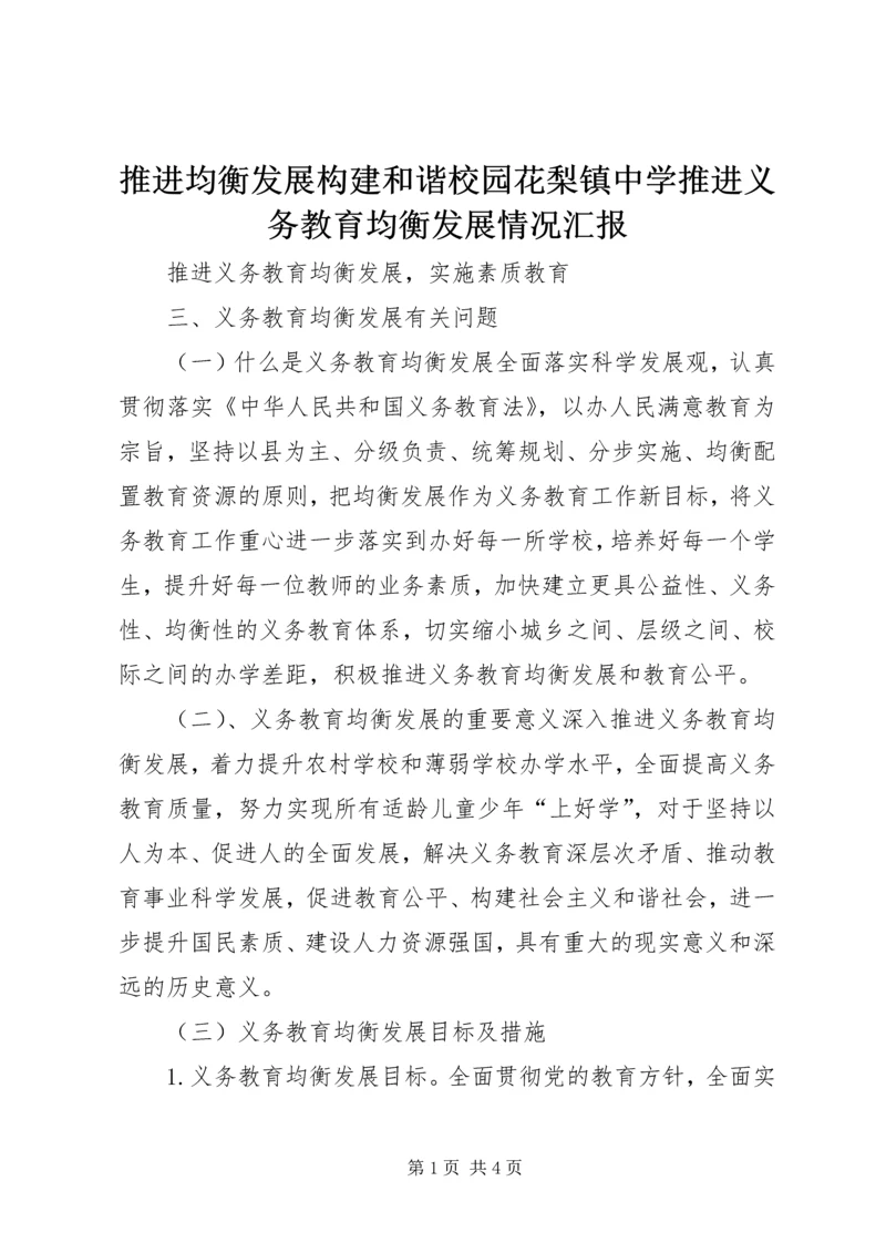 推进均衡发展构建和谐校园花梨镇中学推进义务教育均衡发展情况汇报 (4).docx