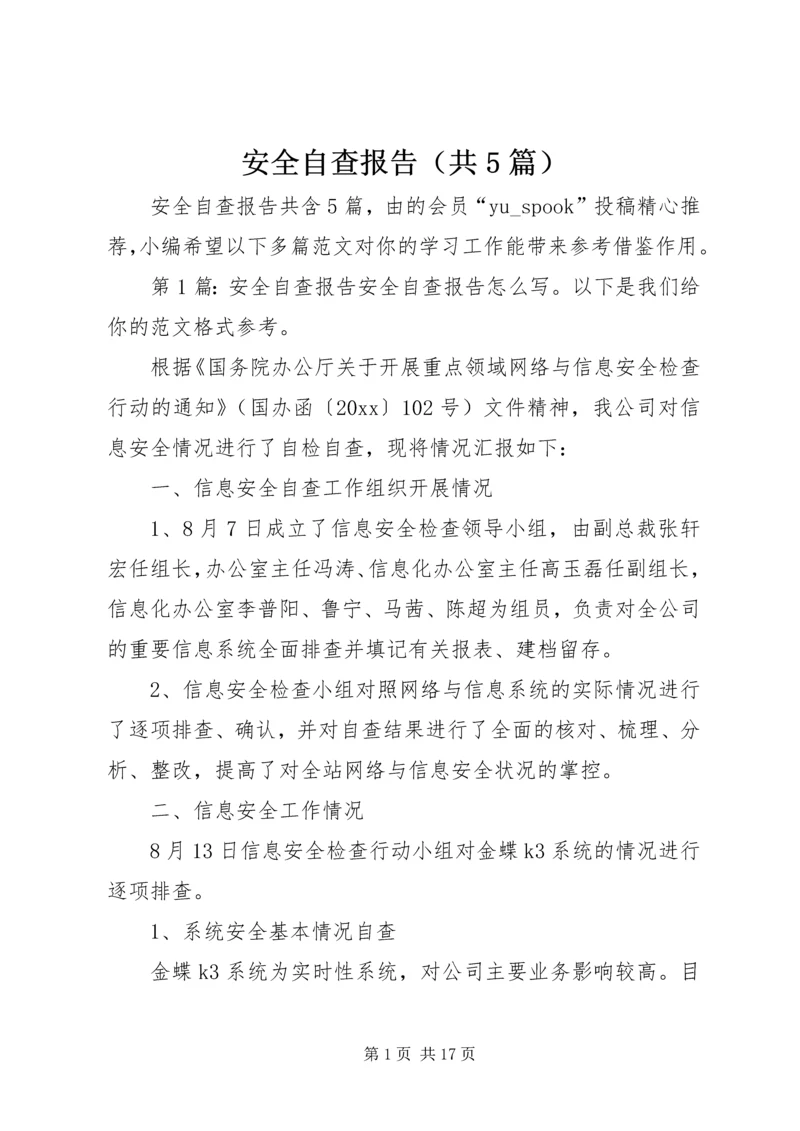 安全自查报告（共5篇） (2).docx