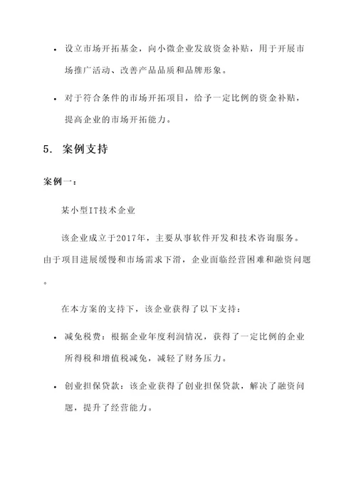 小微企业助企纾困方案